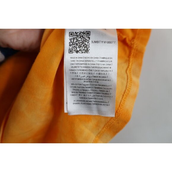 Vintage Y2K Guess Womens Size Large Spell Out Metallic Sunset Acid Wash T-Shirt - Picture 8 of 11